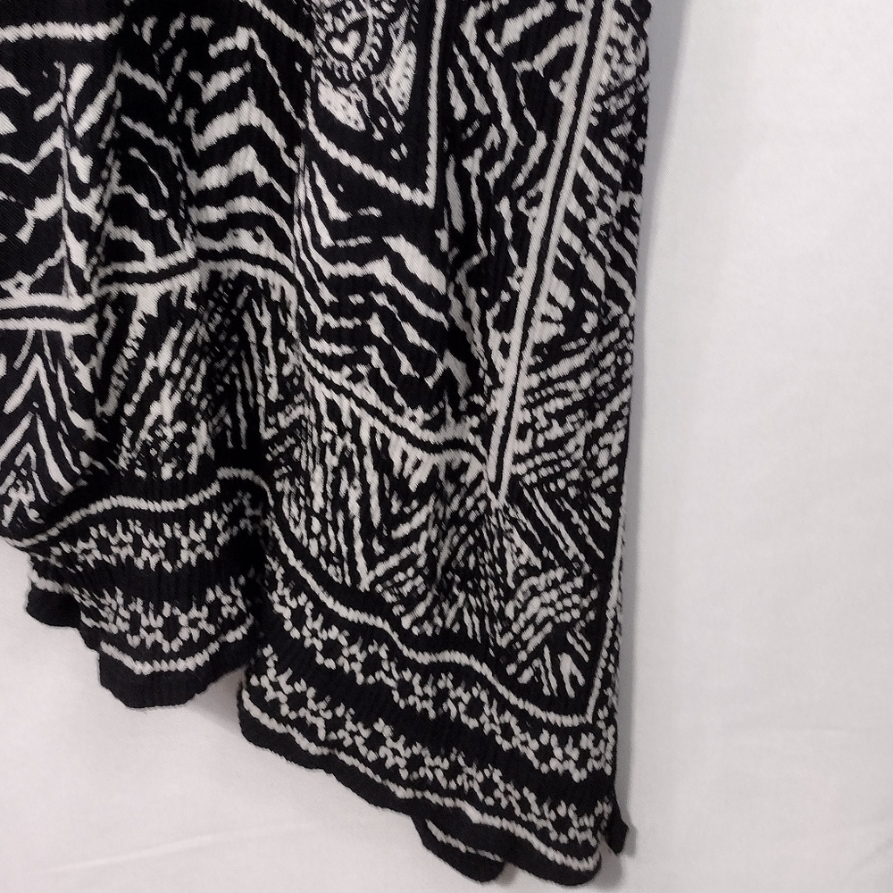 Bila Artsy Open Front Kimono Women's M/L Black White Festival Boho Coastal Retro - Picture 4 of 8